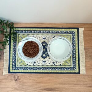Cat / Dog Bowl Mat With Fringe